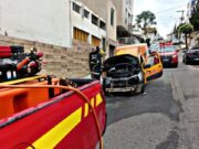 Incêndio destrói Fiat Fiorino no bairro Novo Horizonte, em João Monlevade