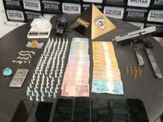 Operação da PM prende quatro suspeitos e apreende drogas e submetralhadora em Barão de Cocais