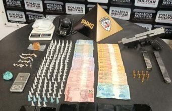 Operação da PM prende quatro suspeitos e apreende drogas e submetralhadora em Barão de Cocais
