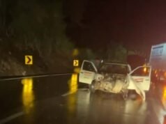 Vídeo; Acidente entre carro e carreta deixa quatro vítimas na BR-381 entre São Gonçalo do Rio Abaixo e João Monlevade