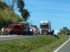 Sete Lagoas; Acidente entre ônibus intermunicipal e caminhão deixa oito feridos na BR-040