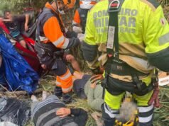Vídeo; Capotamento na BR-381 mobiliza grande operação de resgate e deixa três feridos em Bela Vista de Minas
