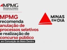 MPMG recomenda anulação de processos seletivos e realização de concurso público em Conceição do Mato Dentro