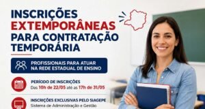 SEE/MG abre inscrições extemporâneas para contratação temporária de profissionais da educação