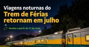 Viagens noturnas do Trem de Férias retornam em julho, com vendas a partir de 17 de maio
